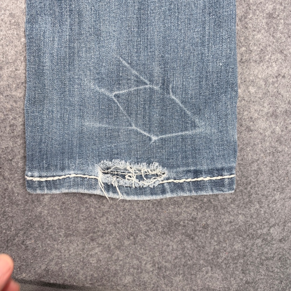 LA Idol USA Womens Bootcut Jeans Size 11 Medium Wash Rhinestone Embellished Y2K - Picture 7 of 14